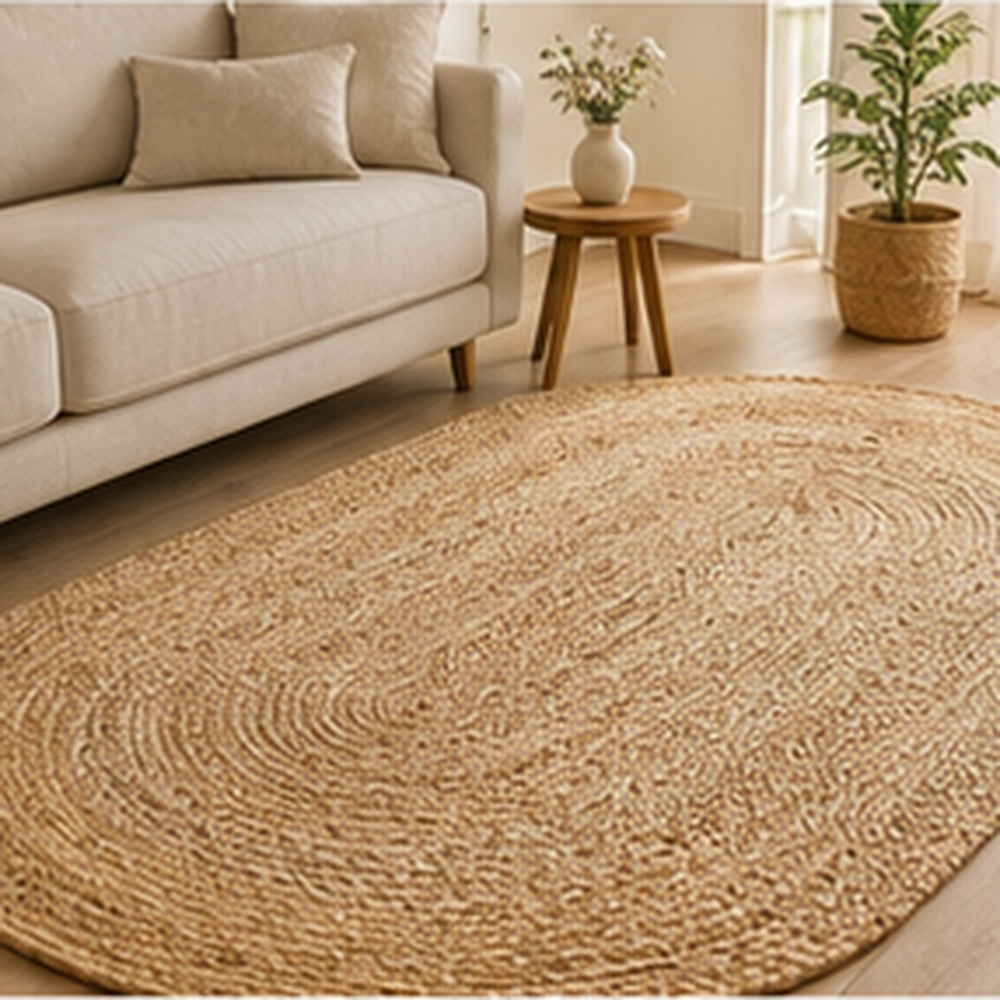Tapete de Juta Natural para Entrada e Sala – Viorenna