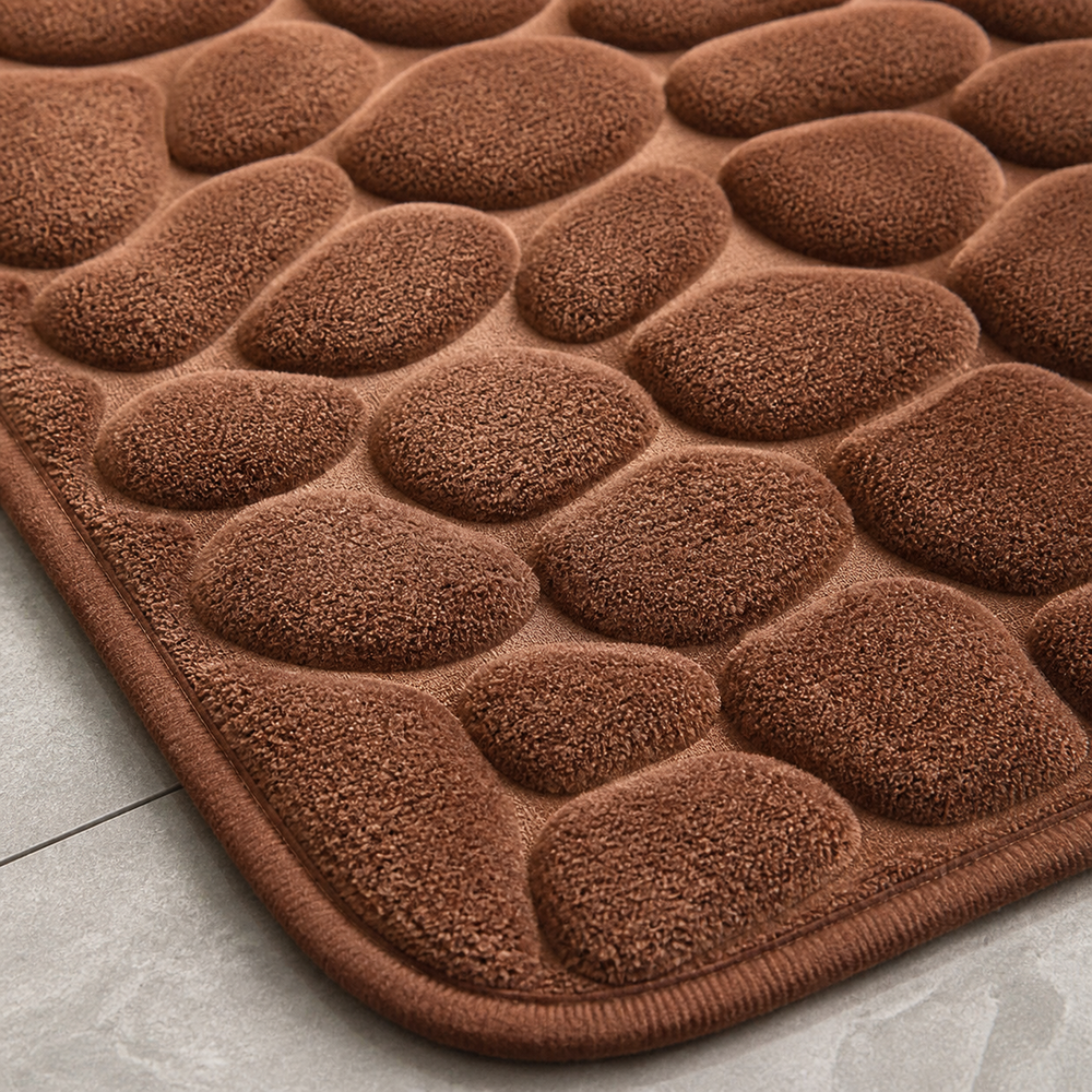 Detalhe de textura e acabamento do Tapete para Banheiro Absorvente com Textura 3D Antiderrapante – Viorenna
