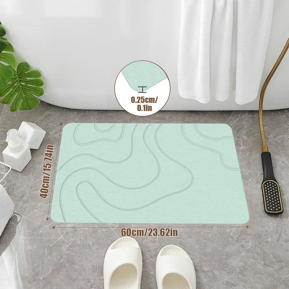 Tapete para Banheiro Absorvente de Secagem Rápida em banheiro ou lavabo