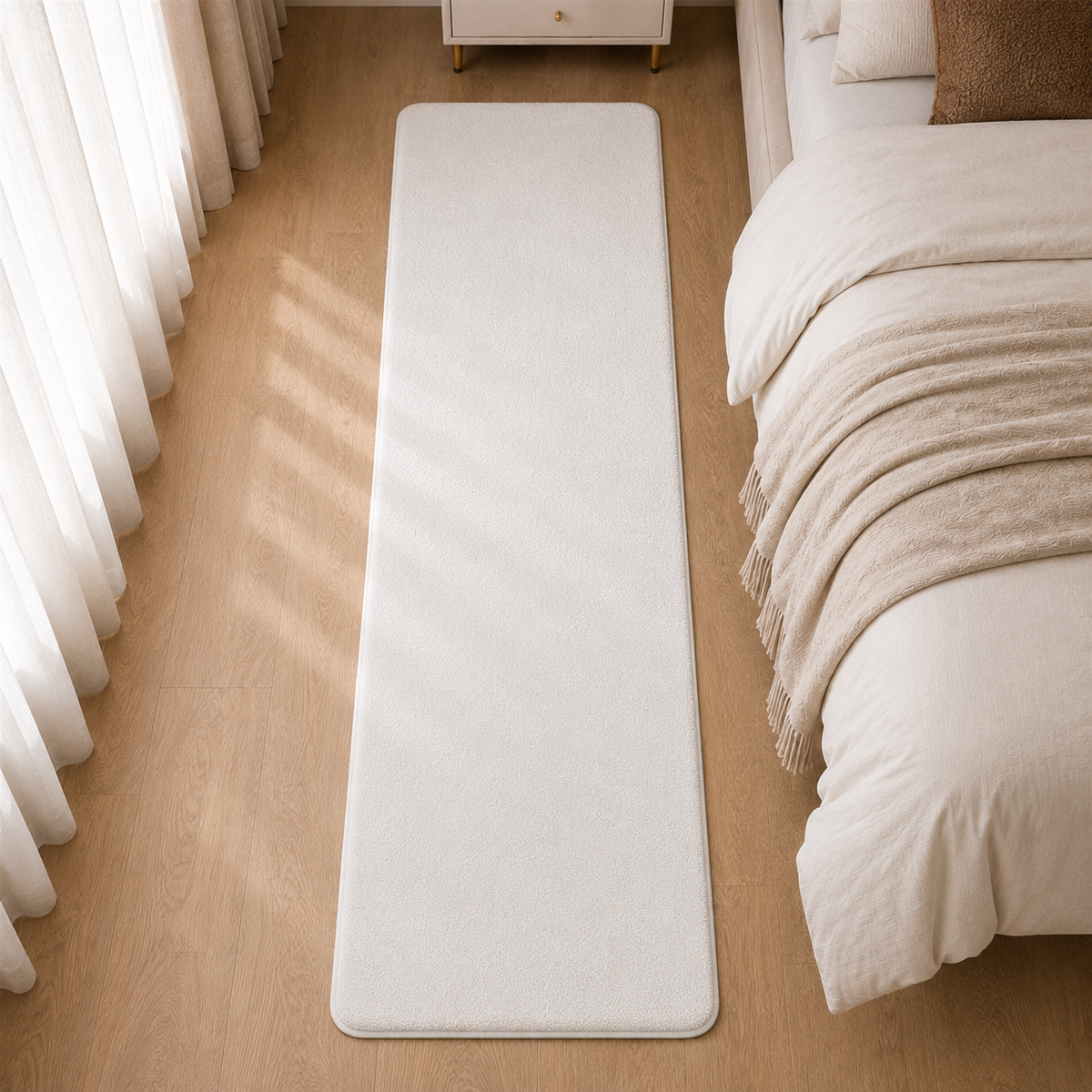 Variante do Tapete para Quarto Felpudo Antiderrapante em contexto de uso – Viorenna