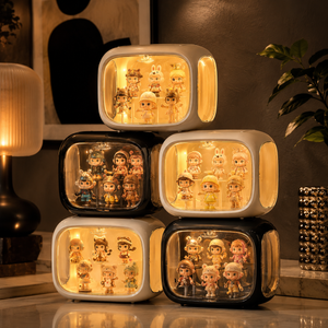 Expositor com LED para Miniaturas e Blind Box com detalhe de design e acabamento