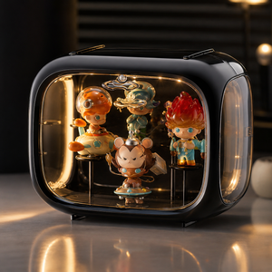 Expositor com LED para Miniaturas e Blind Box na galeria do produto