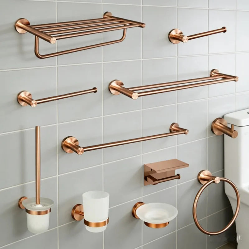 Toalheiro para Banheiro Rosé Gold em Aço Inox em banheiro ou lavabo