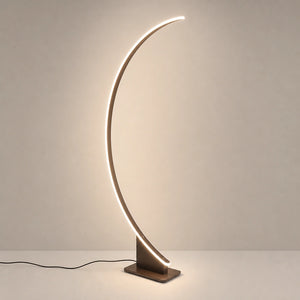 Variante Café com Luz Neutra da luminária de chão curva LED