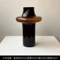 Vaso Decorativo Âmbar Artístico de Vidro para Mesa em sala decorada