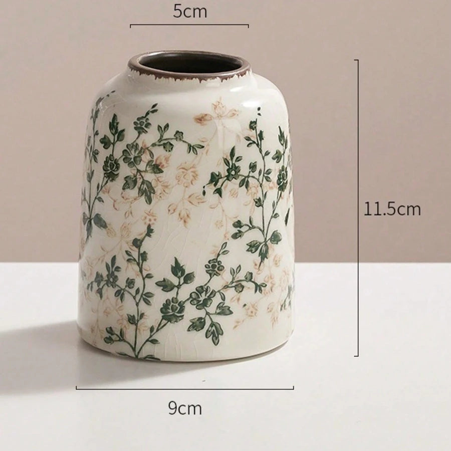 Vaso Decorativo Craquelado Boho de Cerâmica para Mesa em sala decorada