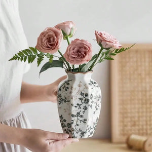 Vaso Decorativo Craquelado Zen Japonês de Cerâmica para Mesa com detalhe de textura e acabamento