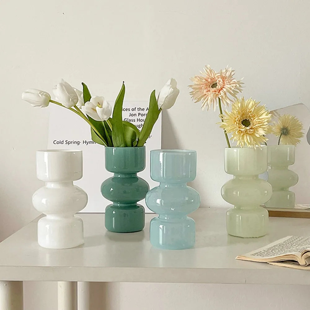 Vaso Decorativo de Vidro para Mesa em sala decorada