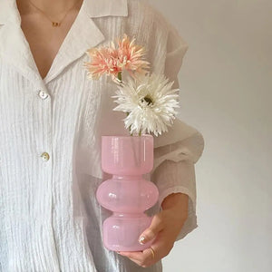 Vaso Decorativo de Vidro para Mesa em sala decorada