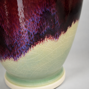 Vaso Decorativo Estilo Oriental de Cerâmica para Rack com detalhe de design e acabamento