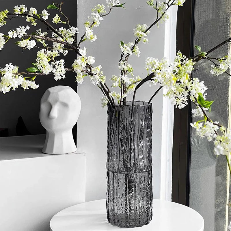 Vaso Decorativo Glacier Transparente Mini de Vidro para Mesa em sala decorada