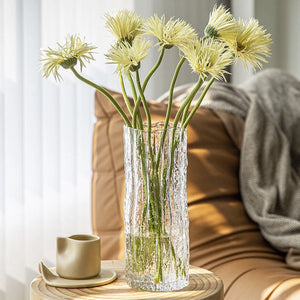 Vaso Decorativo Glacier Transparente Mini de Vidro para Mesa em sala decorada