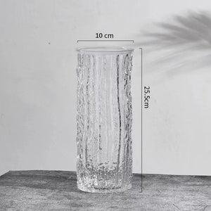 Vaso Decorativo Glacier Transparente Mini de Vidro para Mesa em sala decorada