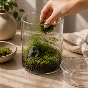 Vaso Decorativo Gotas de Orvalho de Vidro para Plantas em imagem detalhe funcional premium - Viorenna