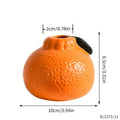 Vaso Decorativo Laranja Escultural de Cerâmica para Mesa em sala decorada