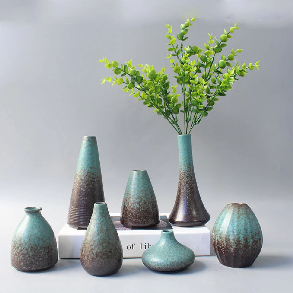 Vaso Decorativo Mini de Cerâmica para Mesa em sala decorada