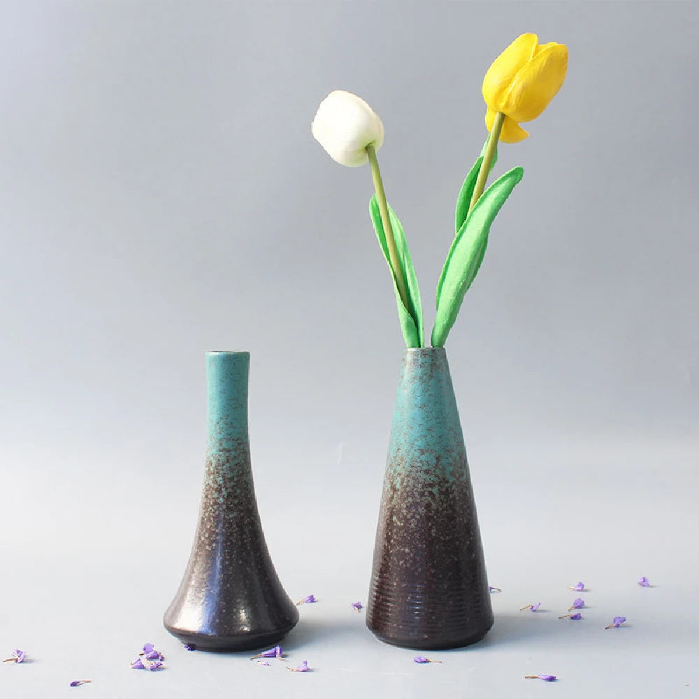 Vaso Decorativo Mini de Cerâmica para Mesa em sala decorada