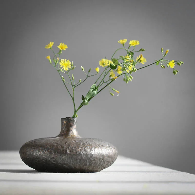 Vaso Decorativo Mini de Cerâmica para Plantas em sala decorada