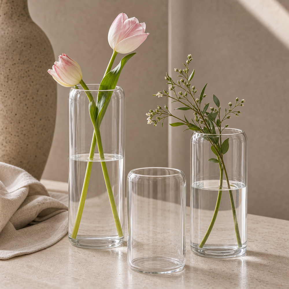 Vaso Decorativo Moderno de Vidro para Mesa em imagem hero premium - Viorenna
