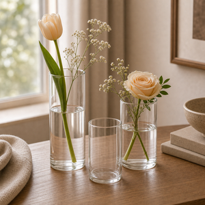 Vaso Decorativo Moderno de Vidro para Mesa - imagem 06 angulo secundario premium Viorenna
