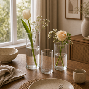 Vaso Decorativo Moderno de Vidro para Mesa - imagem 07 escala proporcao premium Viorenna