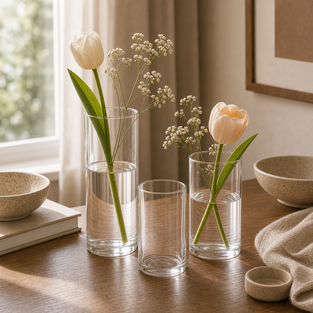 Vaso Decorativo Moderno de Vidro para Mesa - imagem 09 final conversao premium Viorenna