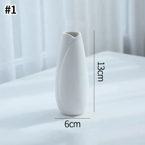 Vaso Decorativo Nórdico Mini de Cerâmica para Mesa em sala decorada