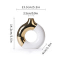 Vaso Decorativo Nórdico Troféu Dourado de Cerâmica para Mesa em sala decorada