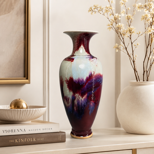 Vaso Decorativo Porcelana Jun Grande de Porcelana para Sala valorizando a decoração do ambiente
