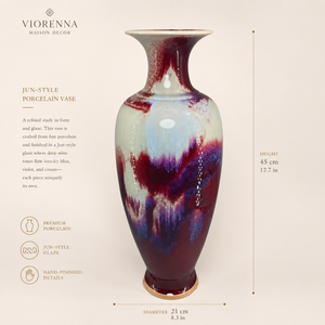 Vaso Decorativo Porcelana Jun Grande de Porcelana para Sala na galeria do produto